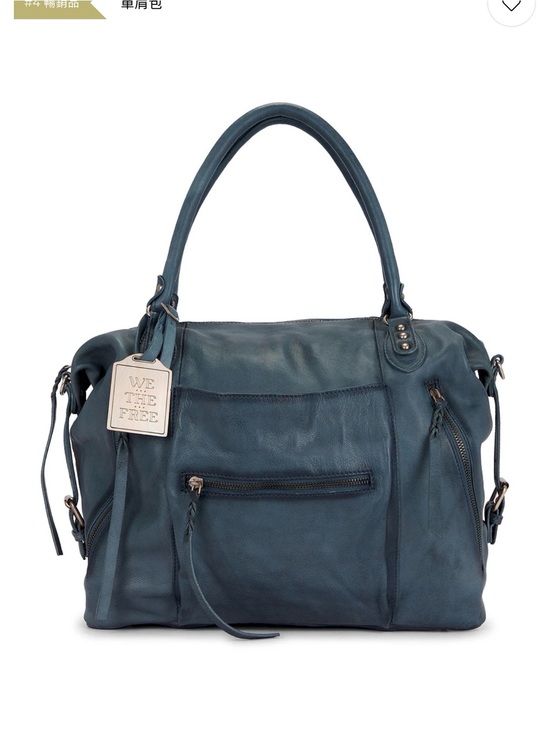 Free People Handbags - Free People We The Free Emerson Full Sized Shoulder Bag in Stormy Sea, NWT